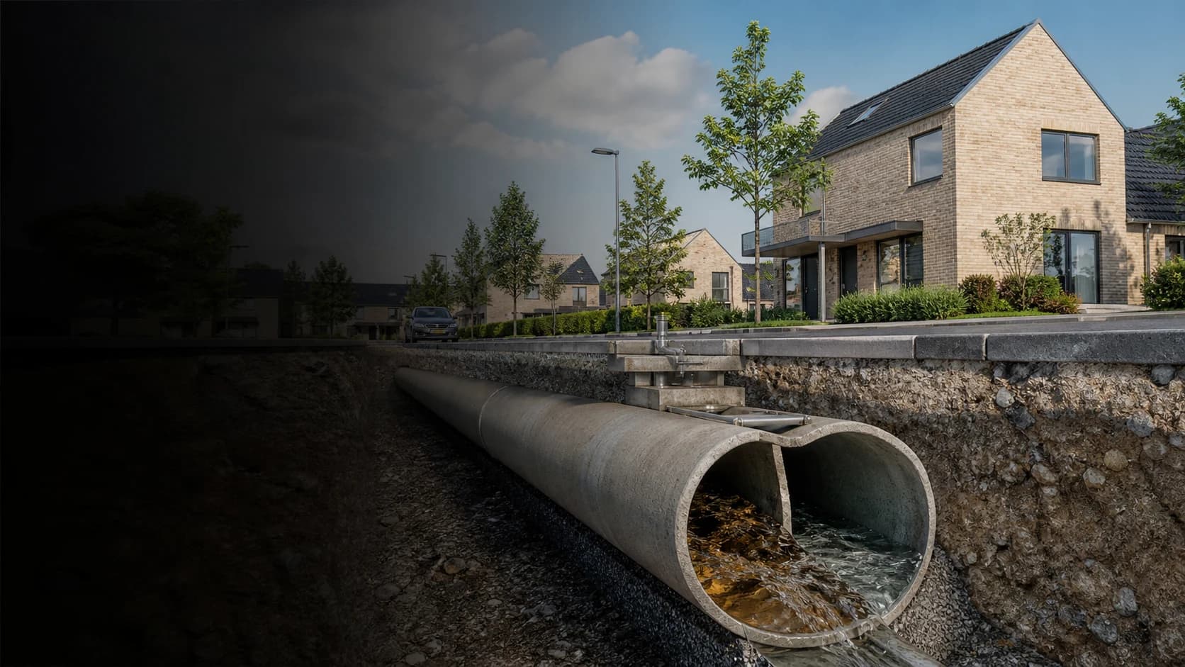 Dansk bolig med fokus på fælleskloak