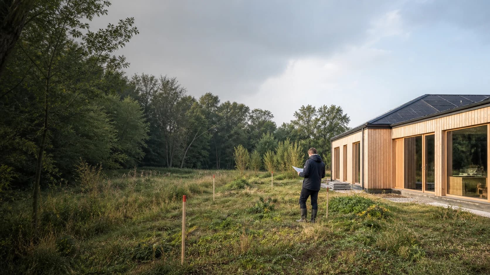 Dansk bolig med fokus på skovbyggelinje