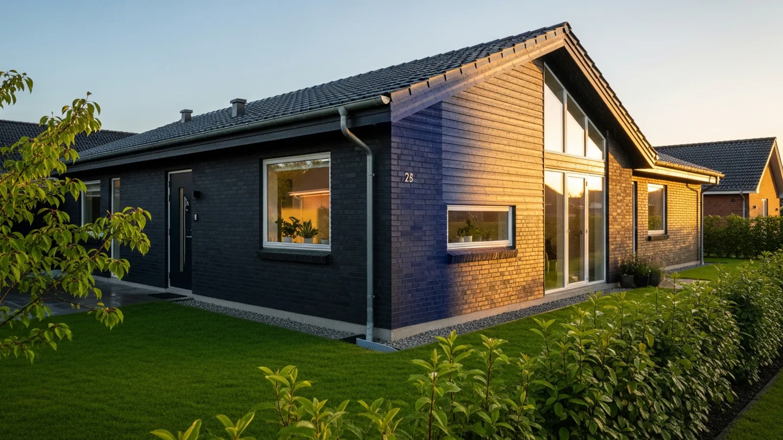 Detalje fra en dansk bolig om energi- og klimatjek: genvej til lavere varme- og forsikringsregning.